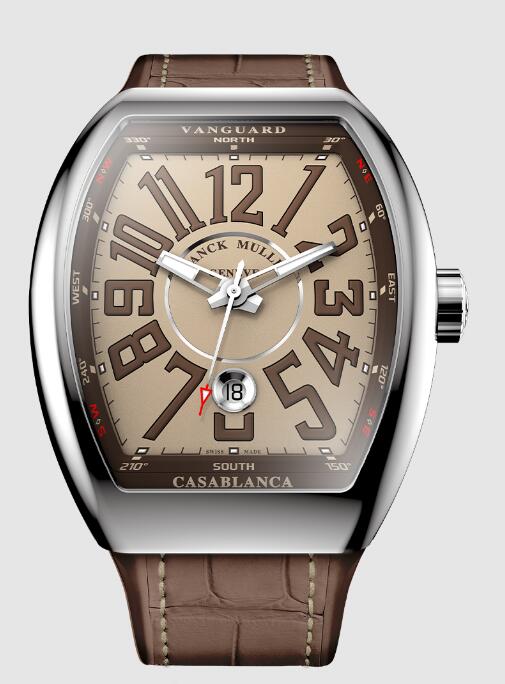 Best FRANCK MULLER Vanguard Casablanca V 43 SC DT CASA AC CASA BRN (BN) Replica Watch